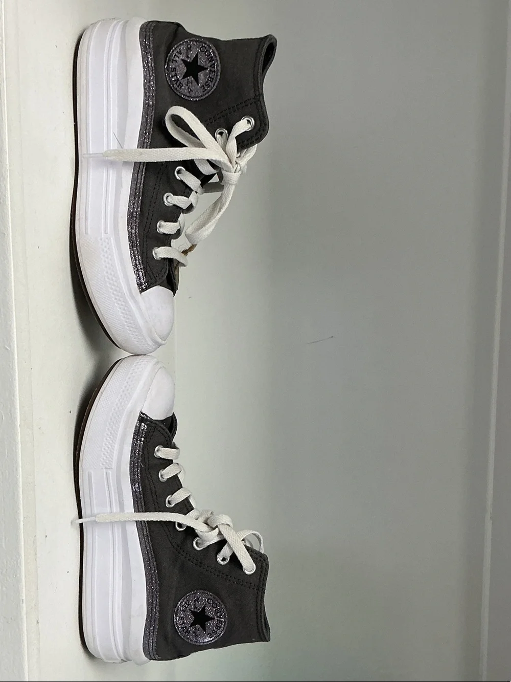 Converse Kids High-Top Platform Sneakers - Black & White